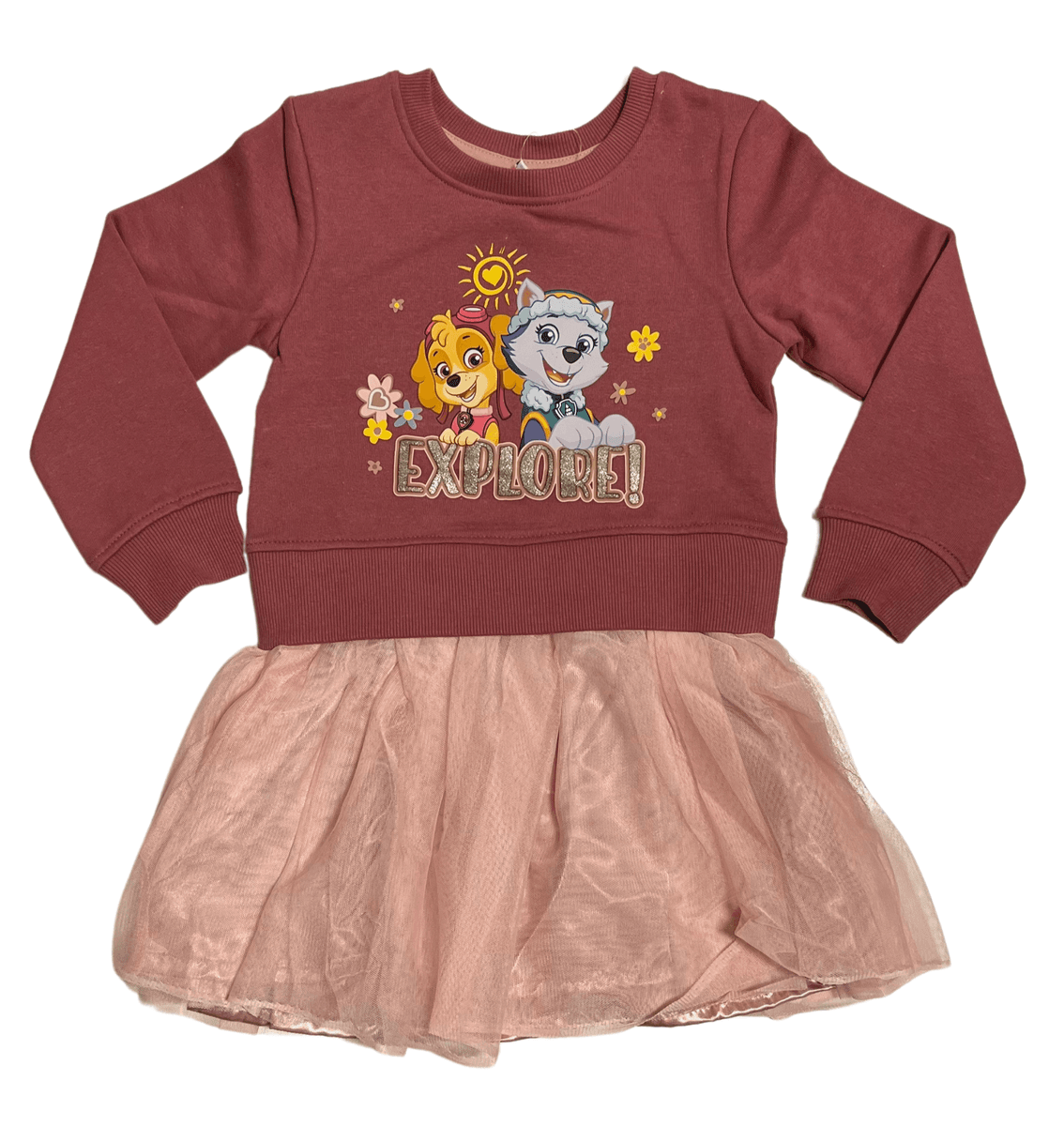 Kjole - Paw Patrol Skye og Everest- Burgunder 