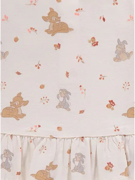 Hovedbilde Kjole og tights - Bambi - Hvit - Rosa