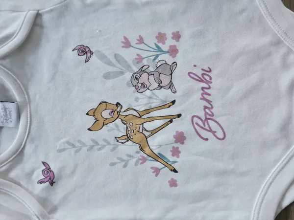 Hovedbilde Body - Bambi og Trampe - Korte ermer - Hvit